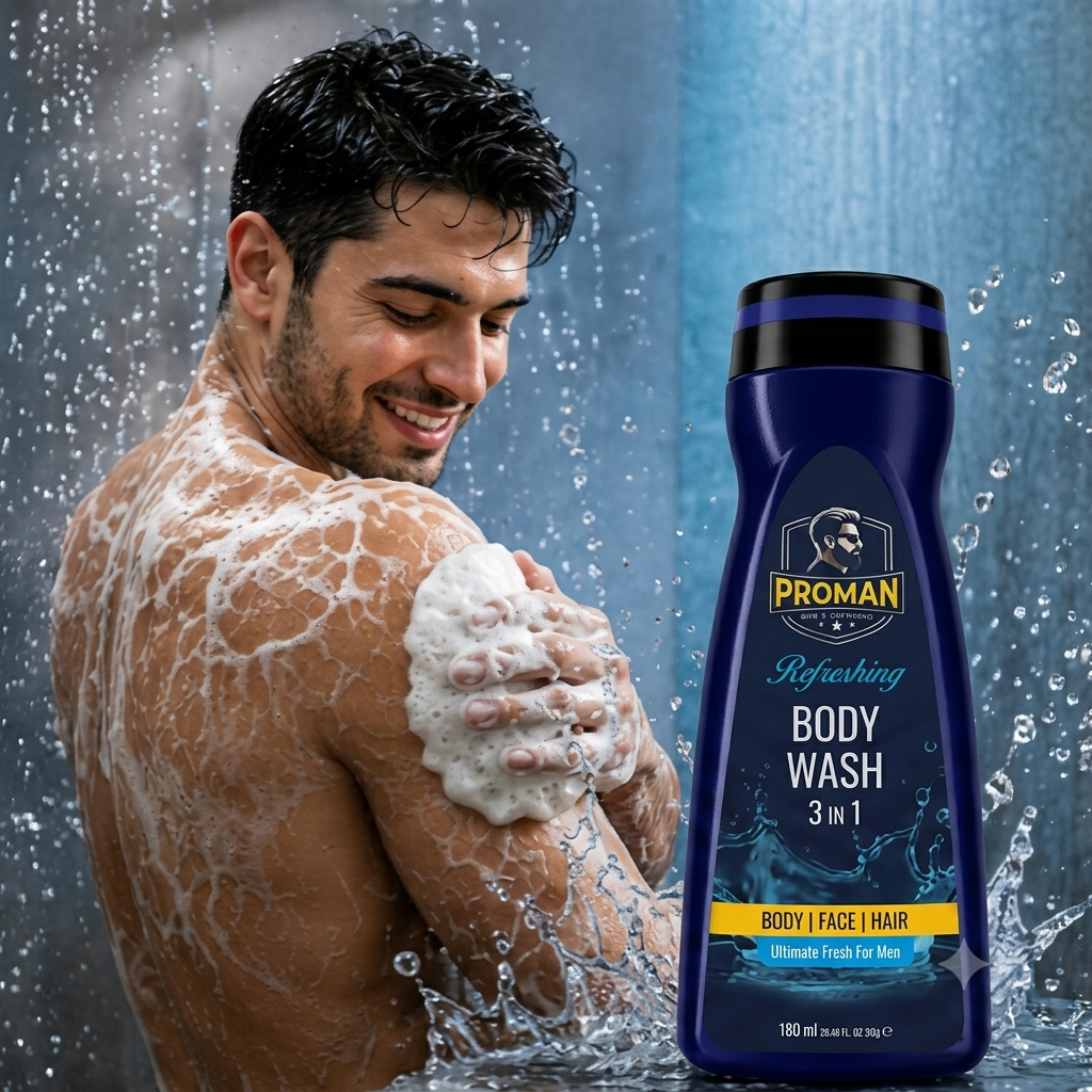 proman refreshing 3 in 1 body wash