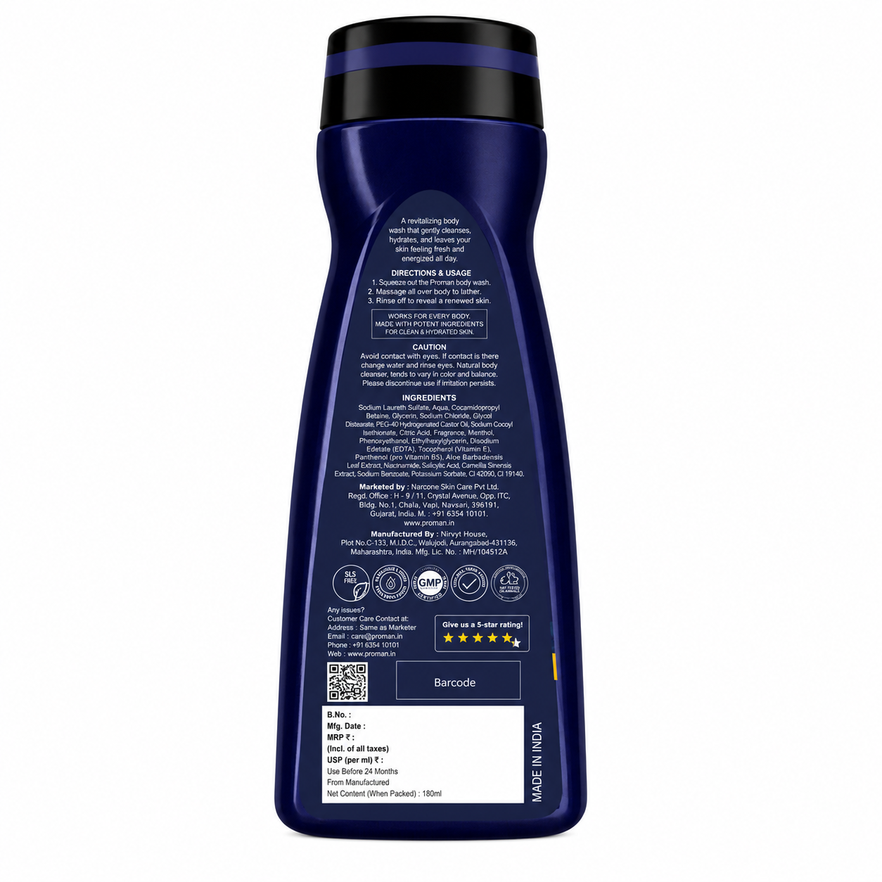proman refreshing 3 in 1 body wash